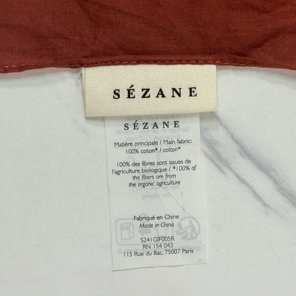 SOLD NWOT Sezane Floral Square Scarf Terry Cotton French Girl Parisian Chic - Picture 10 of 11